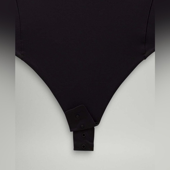 Lululemon Wundermost Ultra-Soft Nulu Asymmetrical Bodysuit in Black - Picture 4 of 7